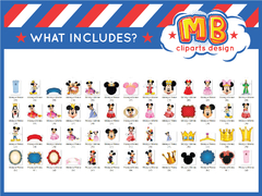 Mickey & Minnie royal king & queen disney Png Clipart Digital - Lollipop
