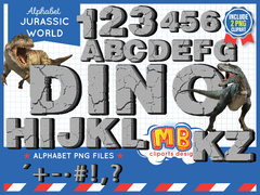 Jurassic World PNG alphabet clipart
