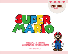 Super Mario Bros PNG alphabet clipart - TTF Super Mario FONTS - buy online