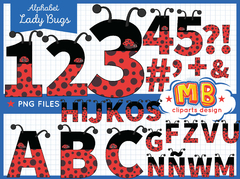 Lady Bug PNG alphabet clipart