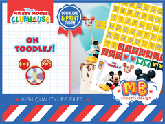 Mickey & friends Party cake topper banners printable jpg Digital - buy online
