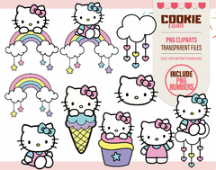 Hello kitty PNG - numbers Included - Bundle 1