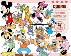 Mickey & Friends Easter disney Png Clipart Digital