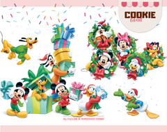 Mickey & friends Christmas 3D disney Png Clipart Digital - buy online
