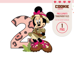 Safari Minnie Mouse Clipart, EPS & PNG Clip Art, Minnie Mouse Birthday animal print