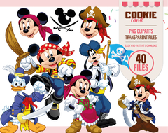 Mickey & Friends Pirates disney Png Clipart Digital