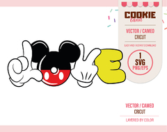 Mickey LOVE Valentine designs SVG files