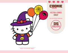 Hello kitty Halloween SVG files - Lollipop