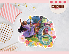 Encanto Isabela Clipart PNG, Encanto Birthday, number 6 cake topper, centerpiece - buy online