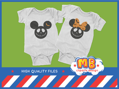 Mickey & Minnie faces Halloween designs SVG files - buy online