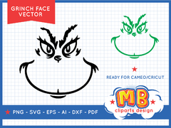 Grinch face - SVG files