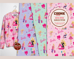 Barbie Fashion Seamless pattern | fabric stamp