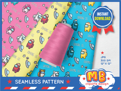 among us Seamless pattern | fabric stamp