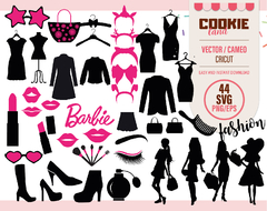 Barbie silhouette Fashion - SVG files