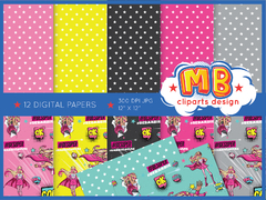 Barbie MEGA BUNDLE, CLIPARTS, PAPERS, SVG & ALPHABETS - online store