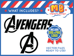 Avengers MEGA BUNDLE, CLIPARTS, PAPERS, SVG & ALPHABETS