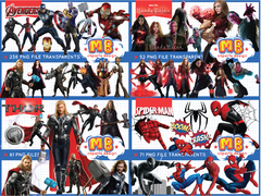 Avengers MEGA BUNDLE, CLIPARTS, PAPERS, SVG & ALPHABETS - online store