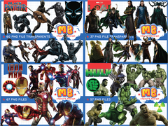 Avengers MEGA BUNDLE, CLIPARTS, PAPERS, SVG & ALPHABETS on internet