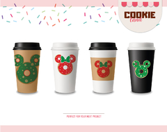 Mickey Christmas donuts designs SVG files on internet