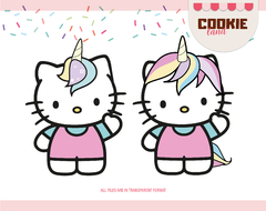 Hello kitty rainbow and unicor Png Clipart Digital - buy online