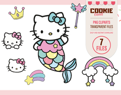 Hello kitty Mermaid Png Clipart Digital on internet