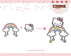 Hello kitty rainbow and unicor Png Clipart Digital on internet