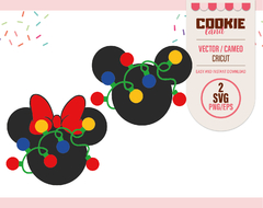 Mickey Christmas lights designs SVG files