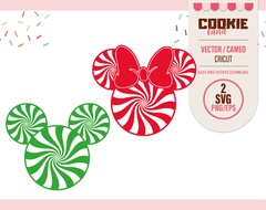 Mickey Christmas candy designs SVG files