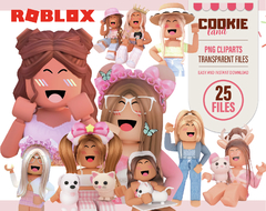 Roblox girls character Clipart Digital