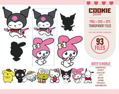Hello kitty and friends, San Rio Character SVG, eps, PNG
