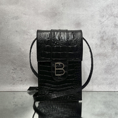 Bandolera Roma Croco Negro
