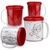 caneca de acrilico 300ml vermelho para colorir - tudoprafoto