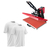 Kit Prensa Térmica 40x60 Base de Impressão Vermelha 110v + Camiseta para Sublimação