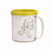 caneca de acrilico amarela de 300ml