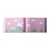 Pagina de álbum scrapbok para fotos polaroide, floresta cor de rosa 