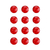 Imãs Enfeite de Geladeira e Painel Botão Vermelho - 24 Unidades na internet