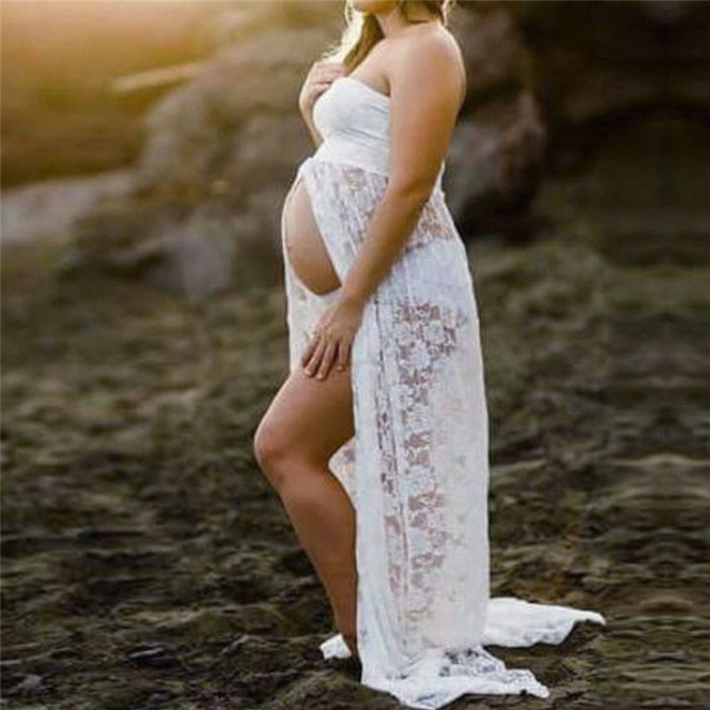 Vestido de renda para ensaio sale gestante