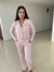 Pijama americano longo em viscolycra - Coração rosa - comprar online