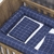Kit Berço 14 peças - Grid Azul 100% algodão - comprar online