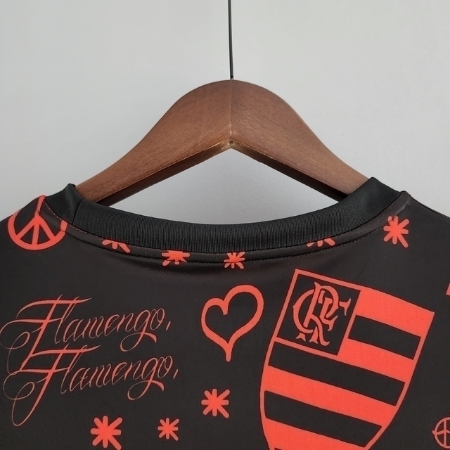 Camisa Flamengo Pré-Jogo 2022/2023 Torcedor Masculina - Preta