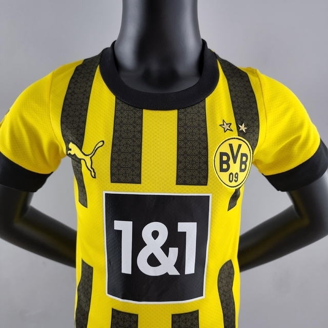 Kit Infantil Borussia I 2022/2023 - Amarelo e Preto