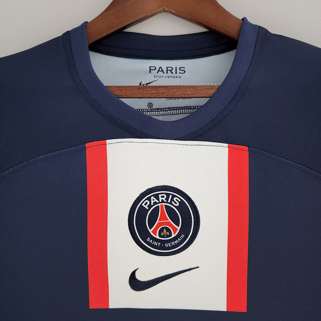 Camisa Manga Longa PSG Home 2022/2023 Torcedor Masculina - Azul Marinho