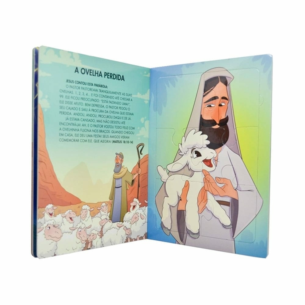 Livro Infantil Aprendendo Com Quebra-Cabeças As Parábolas De Jesus