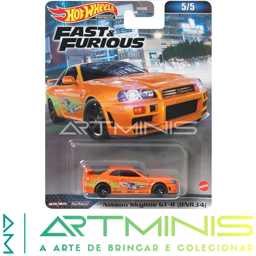 Carrinho Hot Wheels Velozes e Furiosos Premium Nissan Skyline gt-r