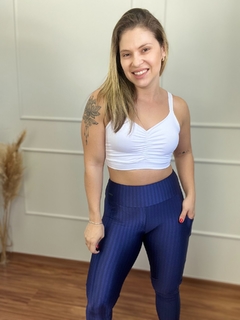 Legging Basic 3D com bolso - Azul Marinho - Abuse - Moda Fitness