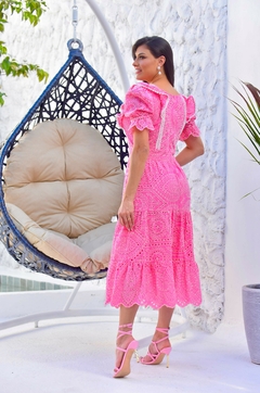 VESTIDO BELLA - ROSA - VT252 - Poppi Look