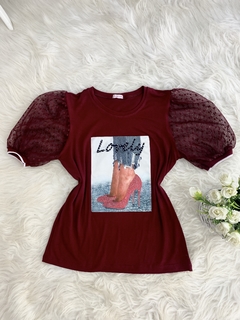 T-shirt de Luxo - Manga Tule