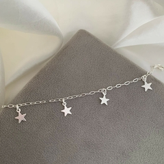 Pulseira Estrelas Penduradas Prata 925