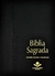 Bíblia Sagrada Letra Extragigante Ra - Grande Luxo Couro Legítimo Preta