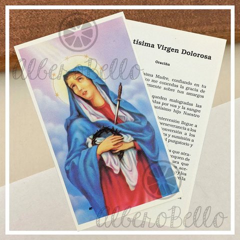 Estampas x10, x50, x100 - Virgen Dolorosa